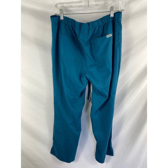 Greys Anatomy Scrub Pants Flared Leg Teal Blue Size Medium Petite - Picture 3 of 3